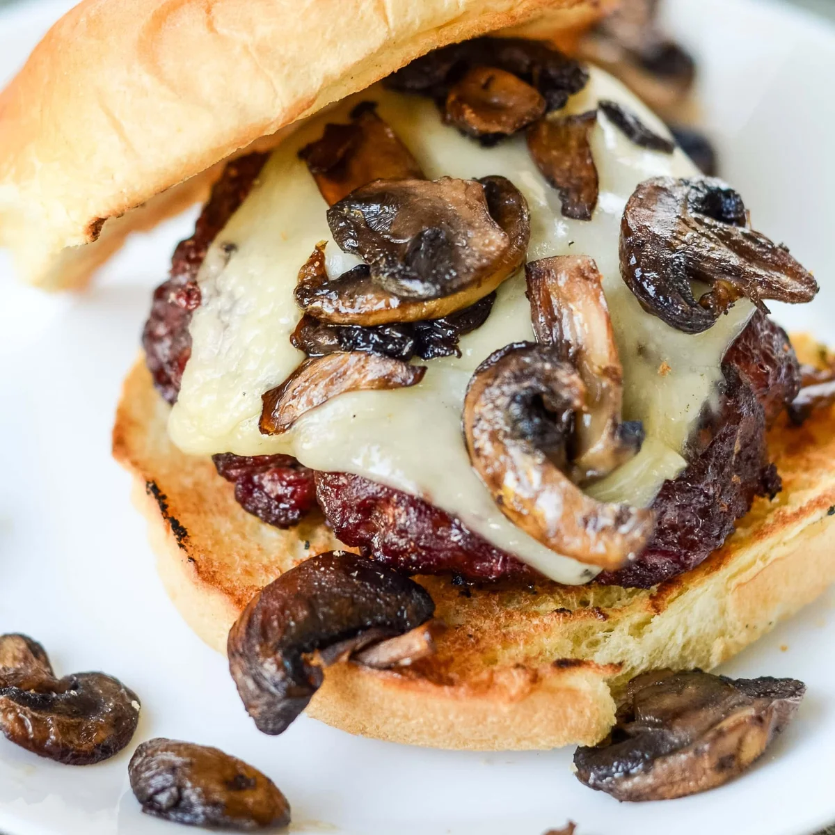 Mushroom Swiss Burger — American