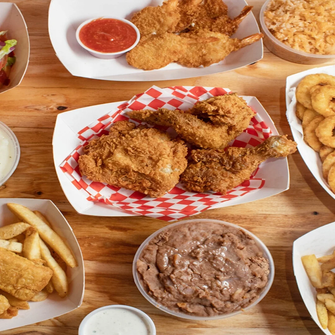 4 mix chicken crispy with fries — Fried Chicken